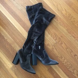 Sol Sana Natalie Velvet Over the Knee Boot size 38
